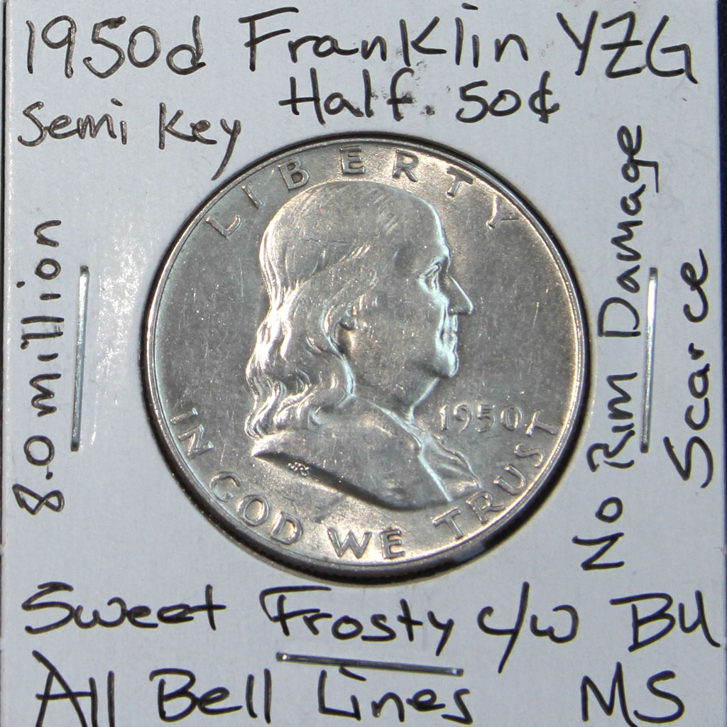 Franklin Half Dollar — 1950-D (BU)