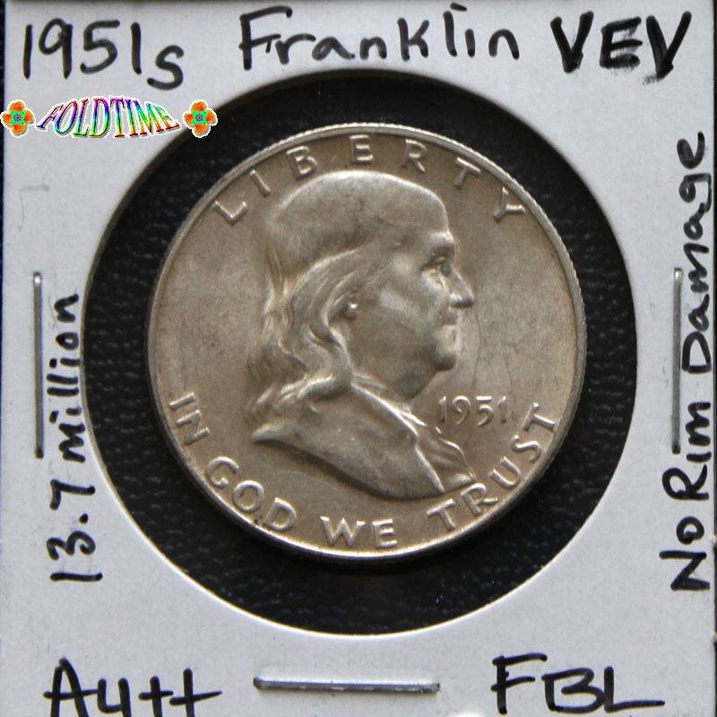 Franklin Half Dollar — 1951-S (BU)