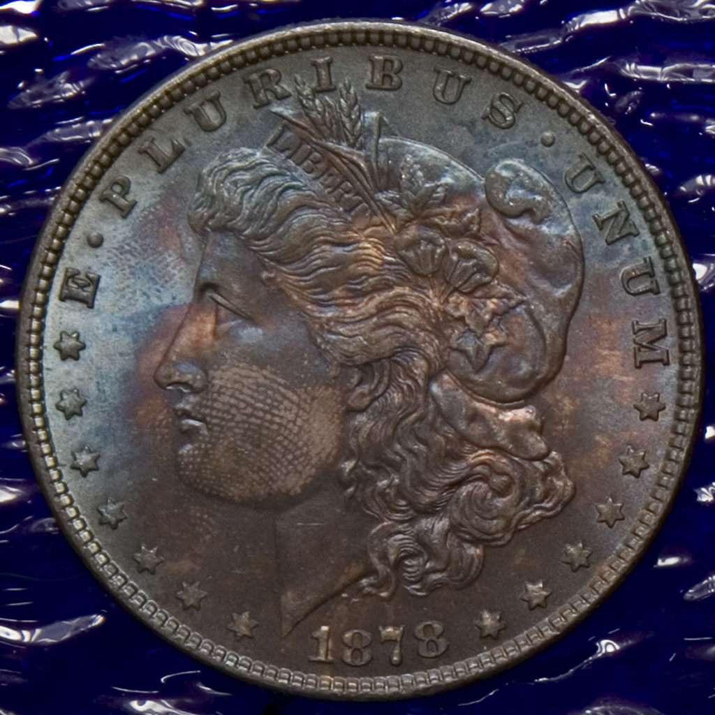 Morgan Dollar — 1878-P-Toned (MS)
