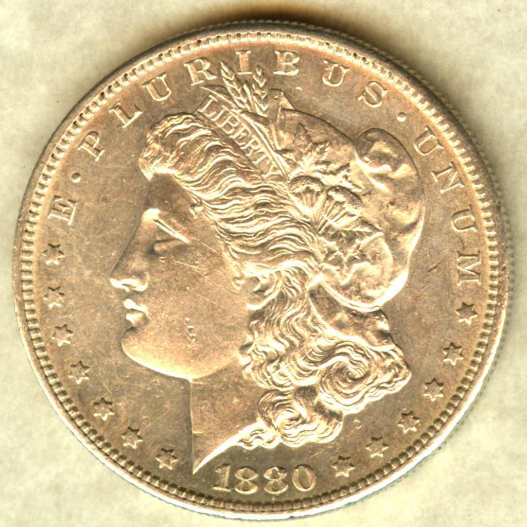 Morgan Dollar — 1880-S-Toned (BU)