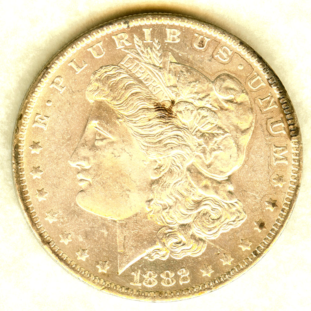 Morgan Dollar — 1882-O over S VAM4 (BU)