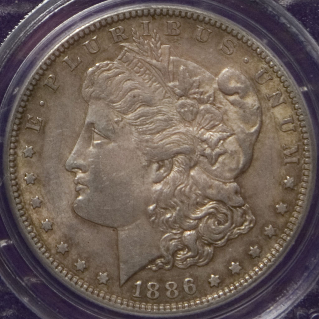 Morgan Dollar — 1886-S-PCGS (AU50)