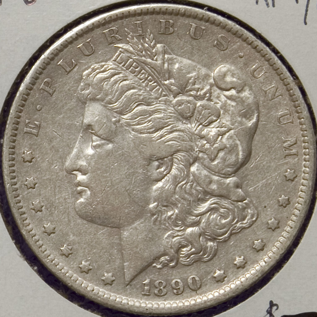 Morgan Dollar — 1890-S-over-CC (AU)