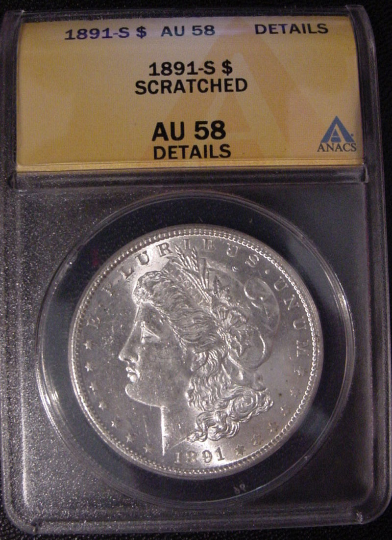 Morgan Dollar — 1891-S (AU58)