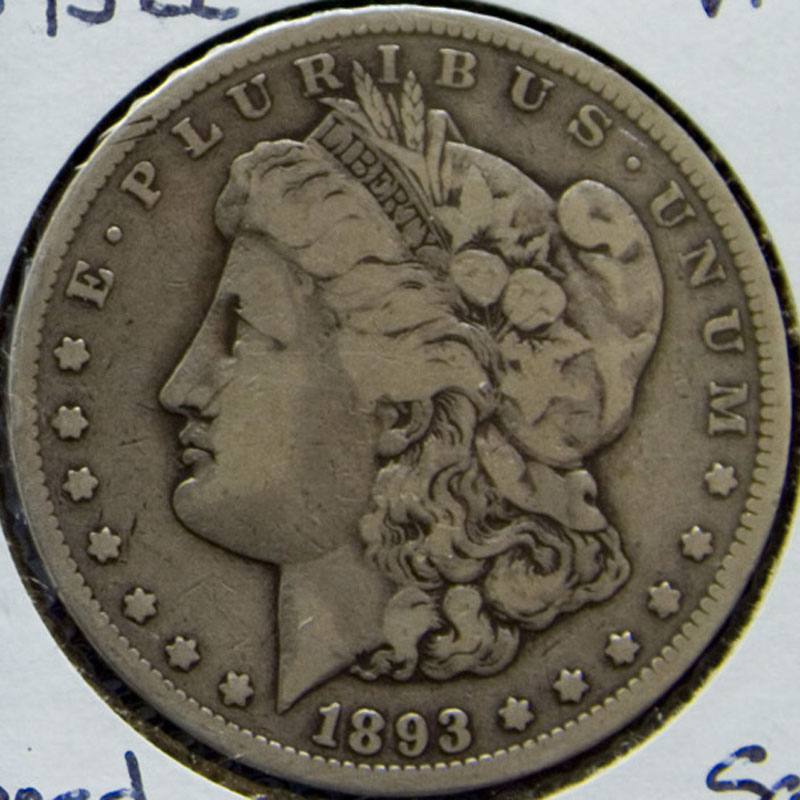Morgan Dollar — 1893-CC (VF)