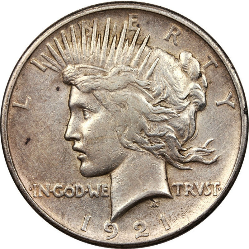 Peace Dollar — 1921 P High Relief (AU)