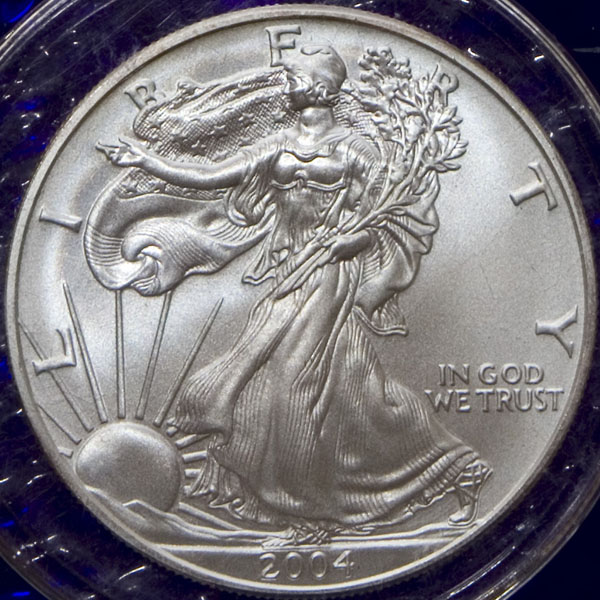 2004 1oz silver Walking Liberty and Eagle (BU)