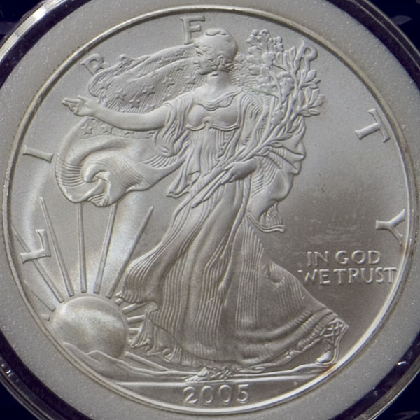 2005 1oz silver Walking Liberty and Eagle (BU)