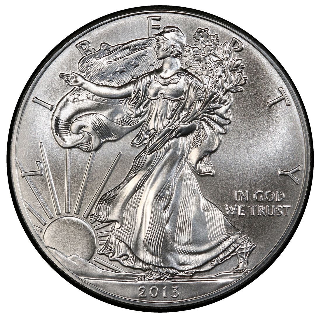 2013 1oz silver Walking Liberty and Eagle (BU)