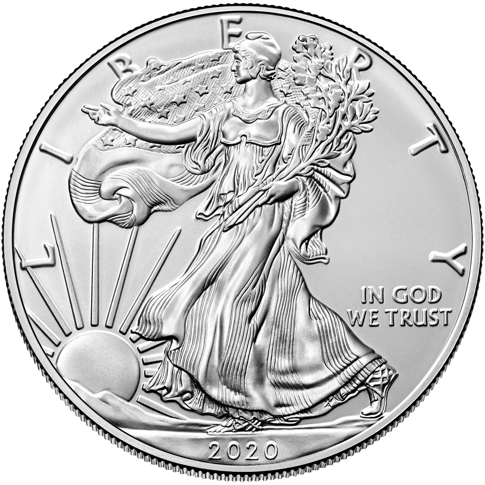 2020 1oz silver Walking Liberty and Eagle (BU)